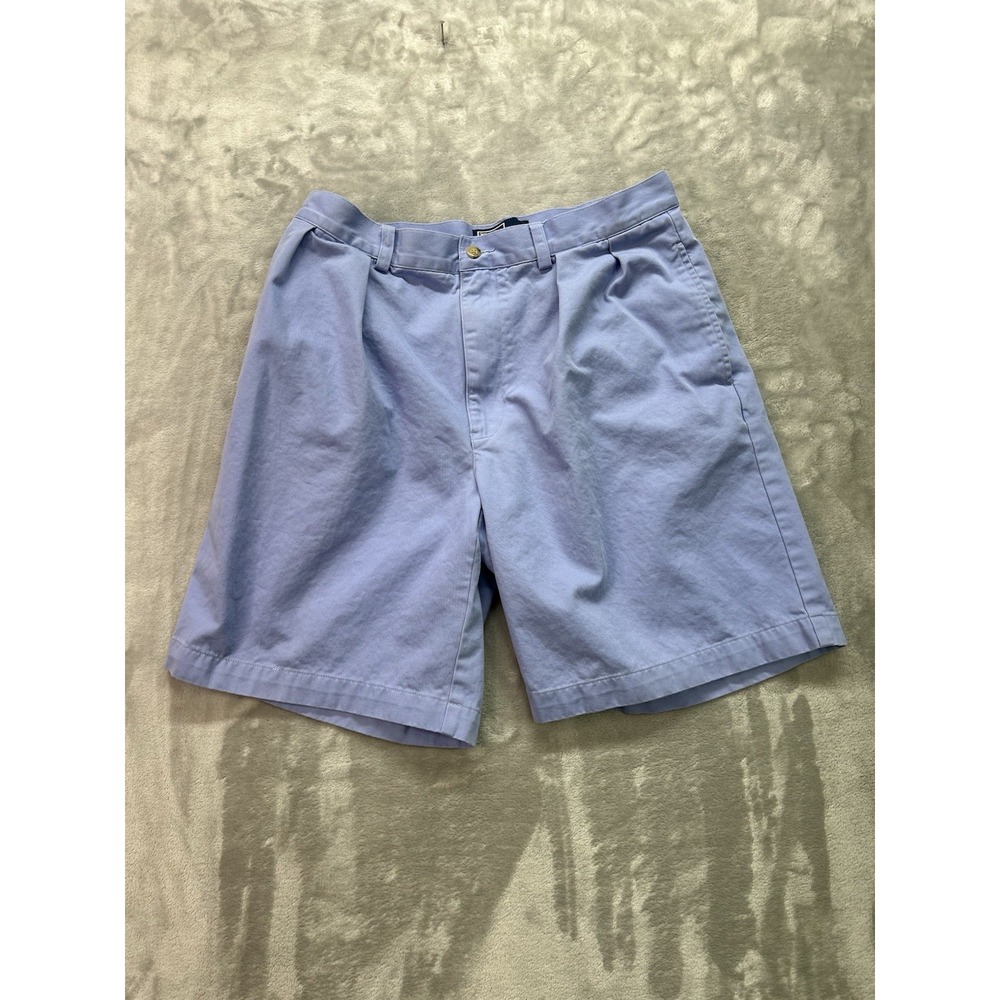 Polo Ralph Lauren Shorts Men 33 Tyler Short Pleated Cotton Chino Light Blue